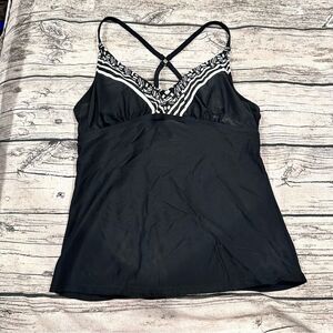 Athleta Black Tankini Top Size 34B/C